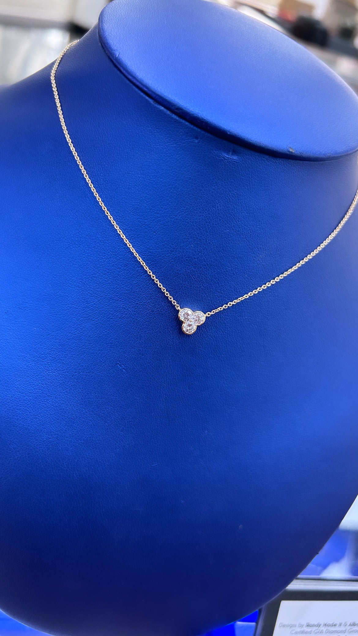 Yellow Gold 3 Diamond Cluster