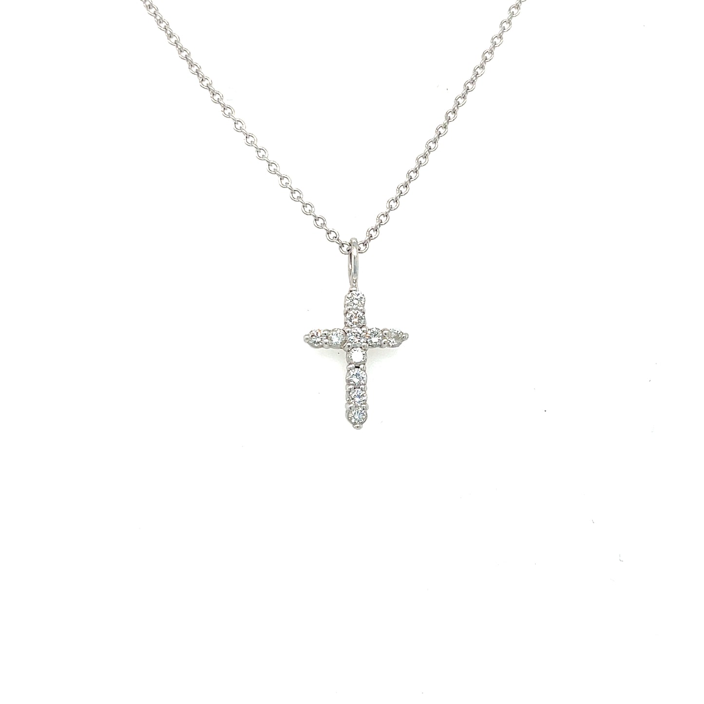 White Gold Diamond Cross