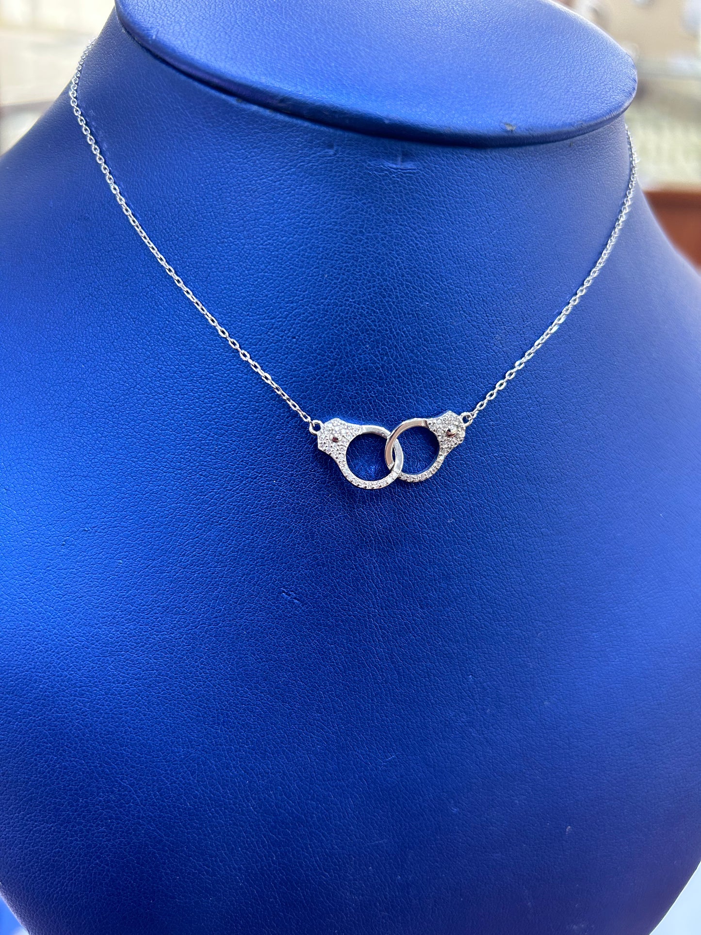 Silver Handcuffs Necklace