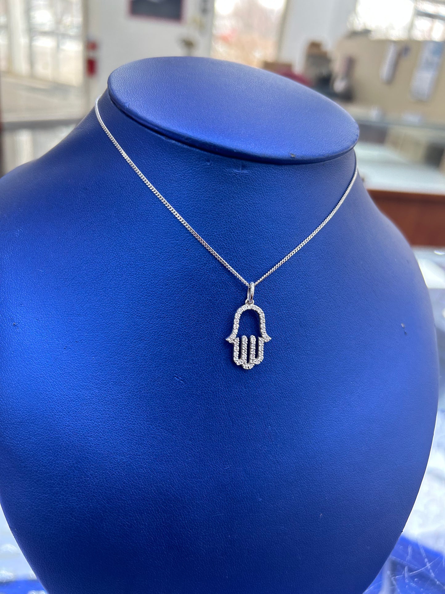 White Gold Hamsa