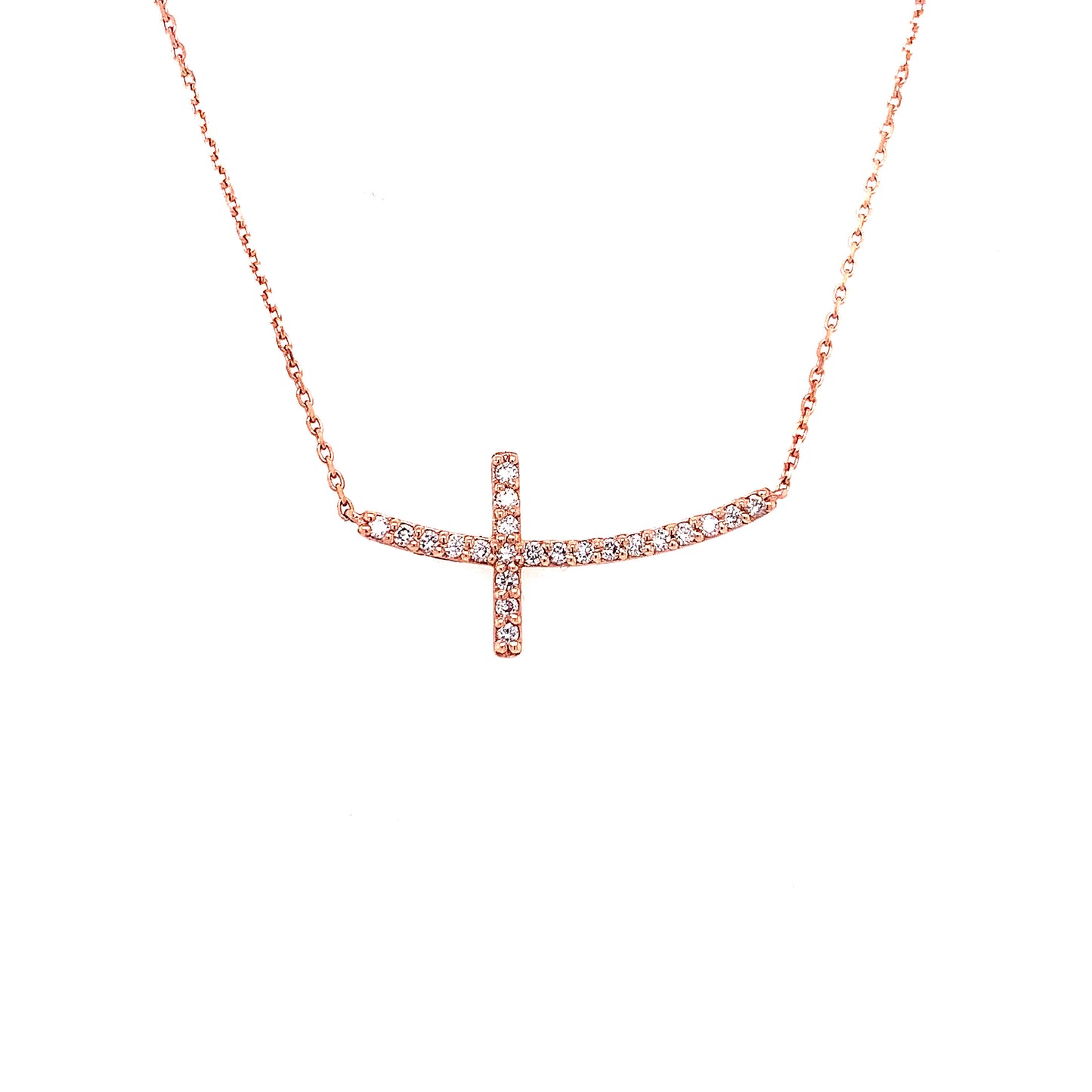 Rose Gold Hang Cross