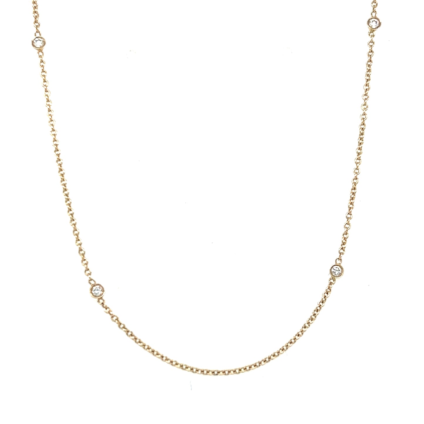Yellow Gold Stud Necklace